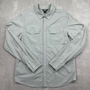 Outdoor Research Shirt Mens Large Gray Wanderer LS Stretch Outdoors Hiking